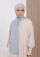 AFRAH INSTANT SHAWL  TIE BACK IN BABY BLUE